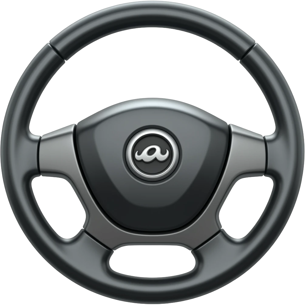 Steering with a mahindra logo it emoji
