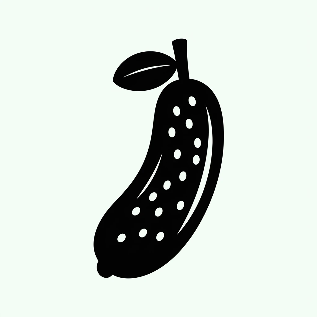 Cucumber icon black silhouette emoji