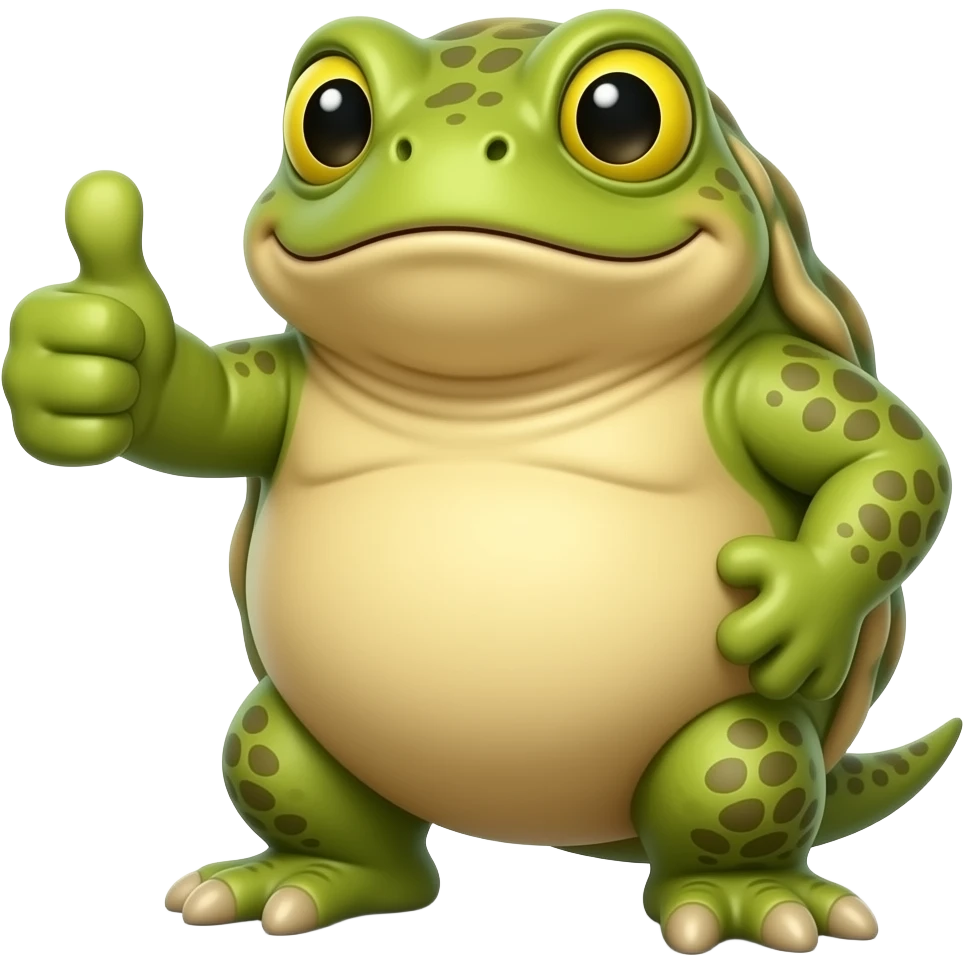 Sad bufo thumbs up like the frog emoji