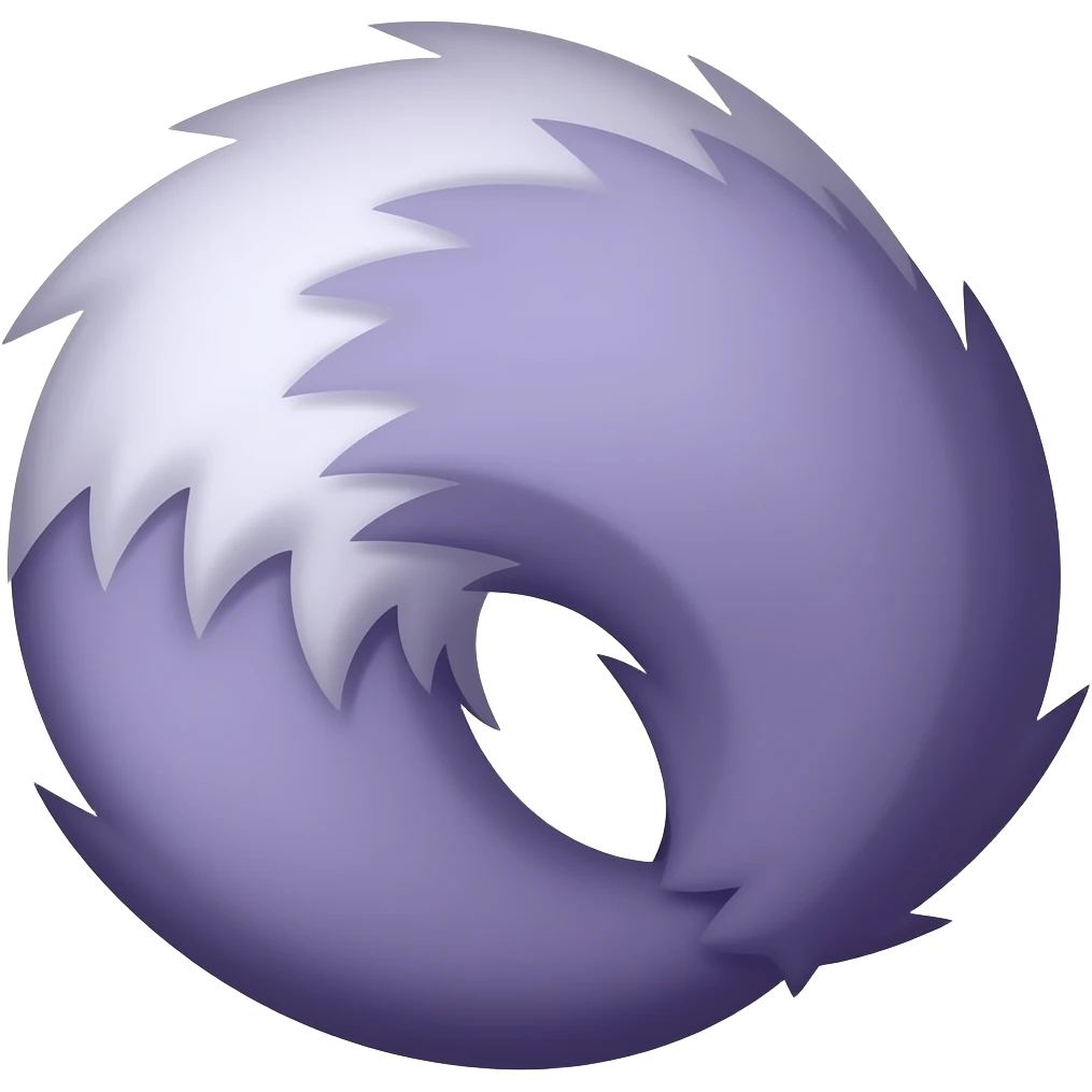 Purple wolf tail emoji
