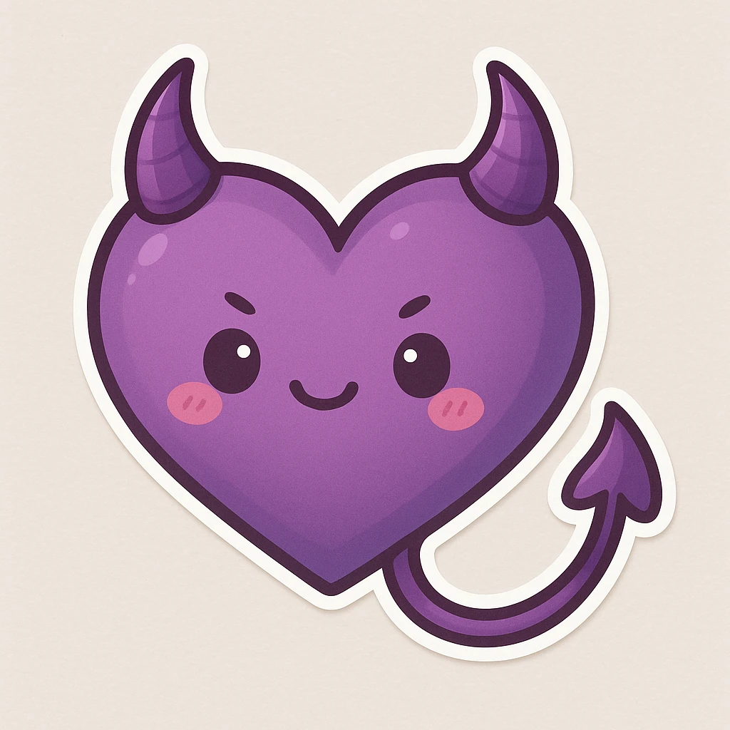 devil heart purple emoji