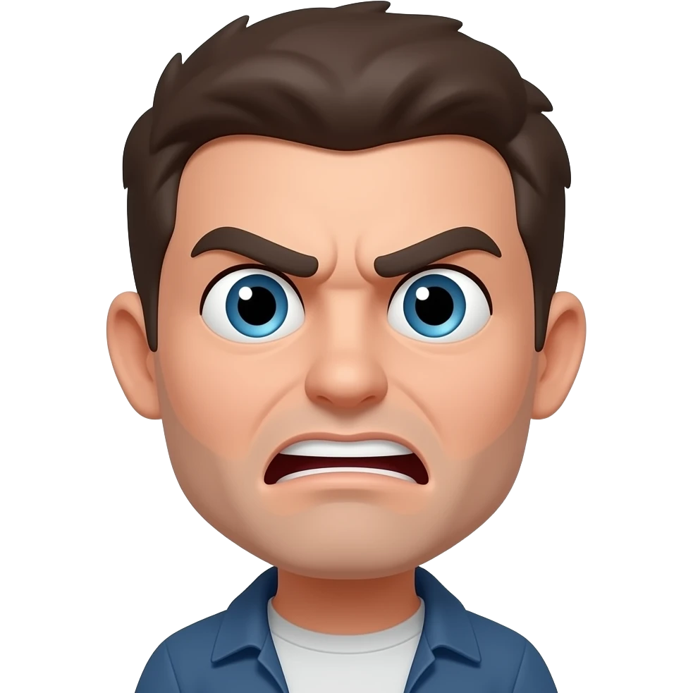 Someone mad but confused emoji