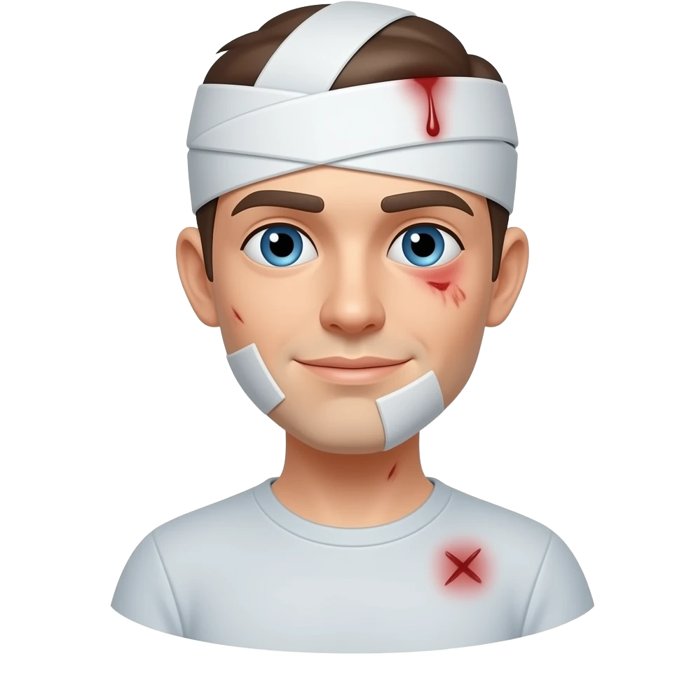 person wound with a bandage emoji