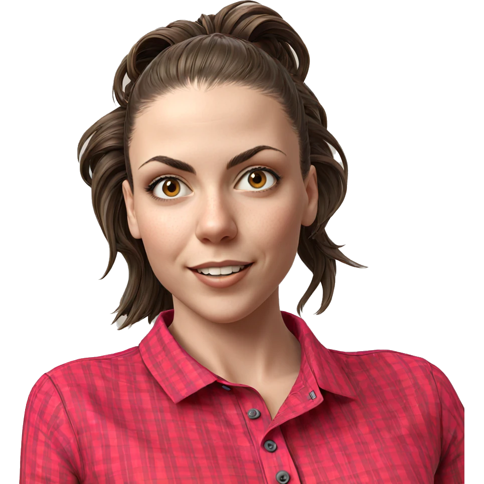 smiling girl in collared shirt emoji