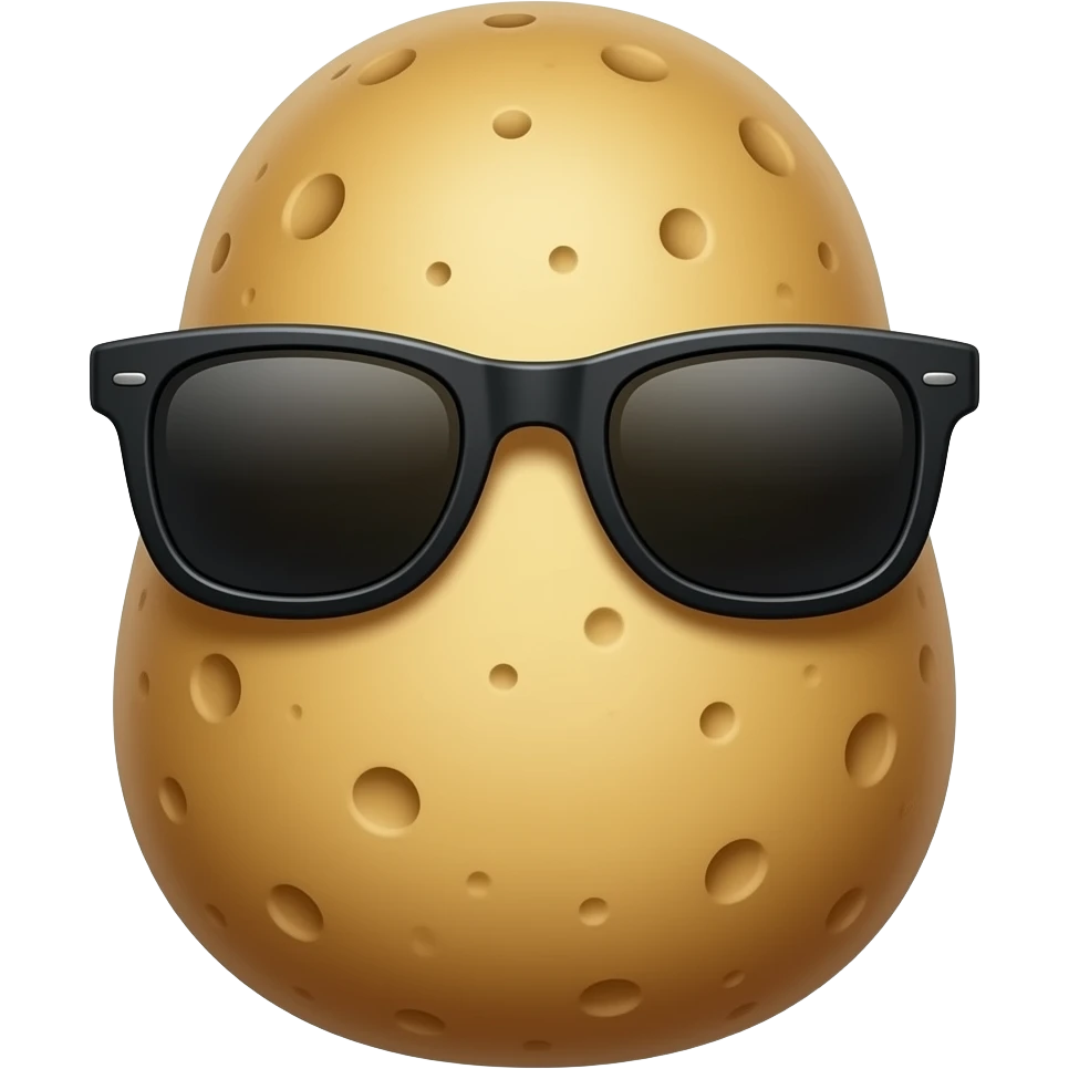 potato wearing sunglasses emoji
