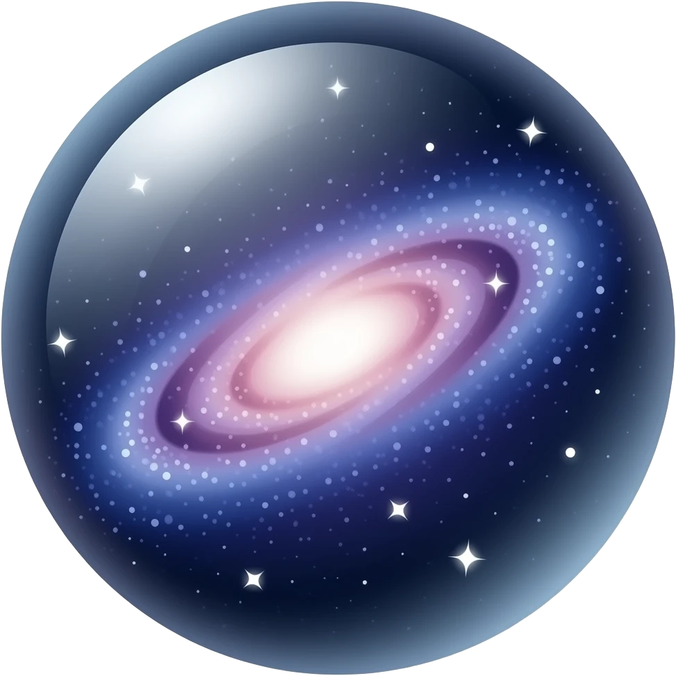 Sparkly Nebula galaxy crystal orb emoji