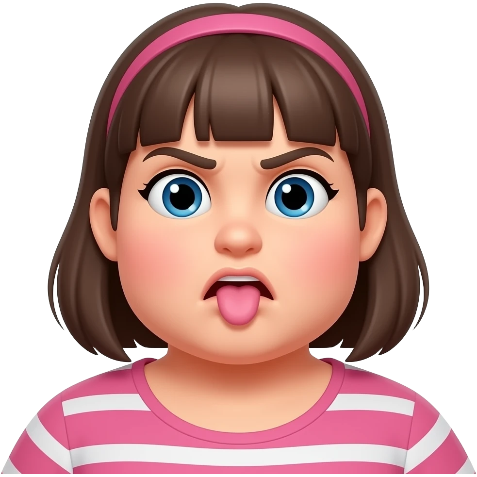 fat girl disgusting burping emoji
