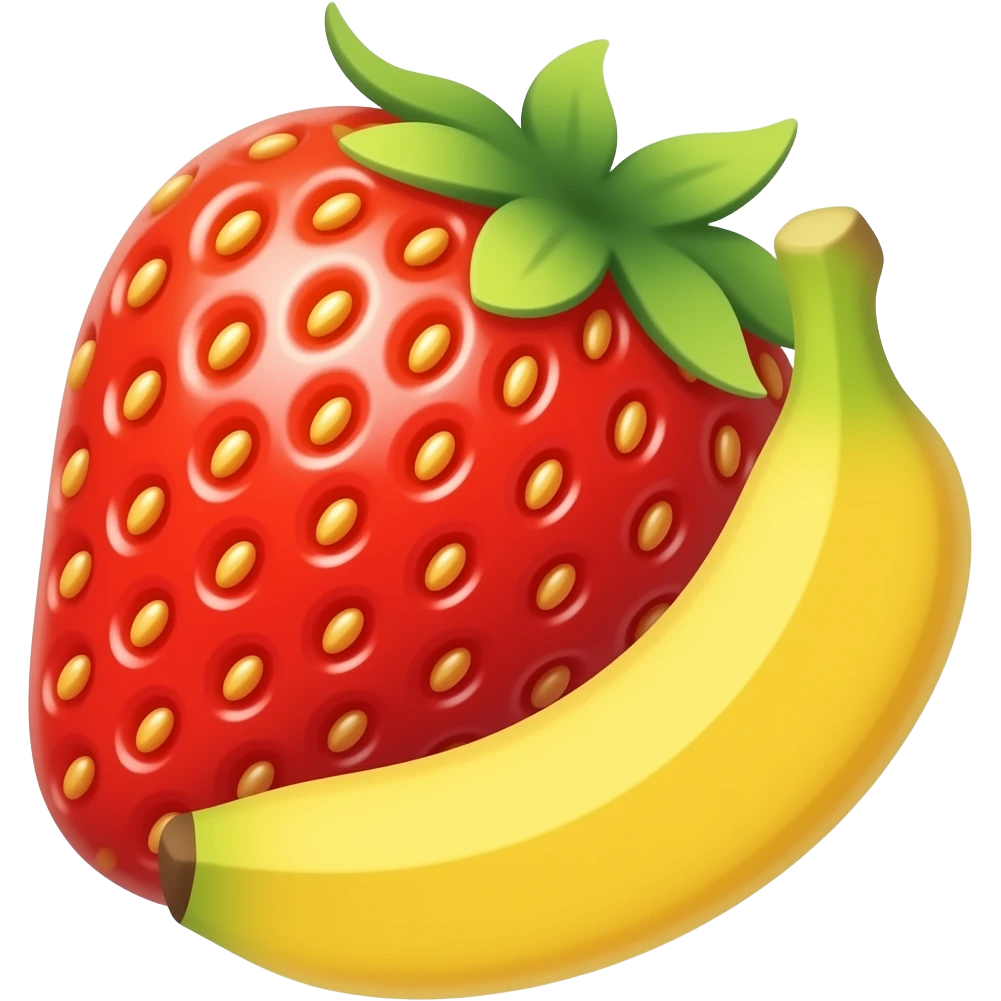 Fresa con una banana emoji