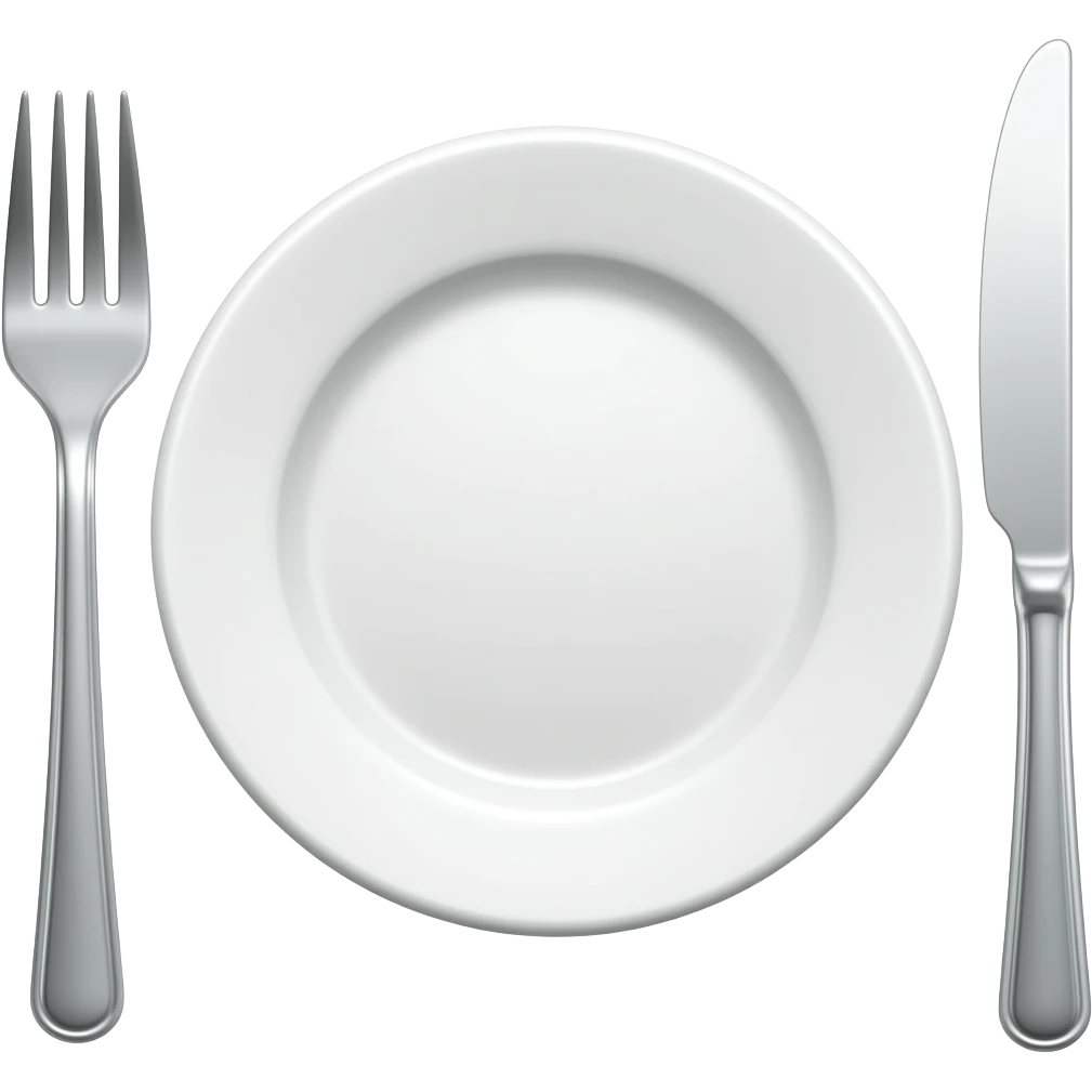 plato con cubierto emoji