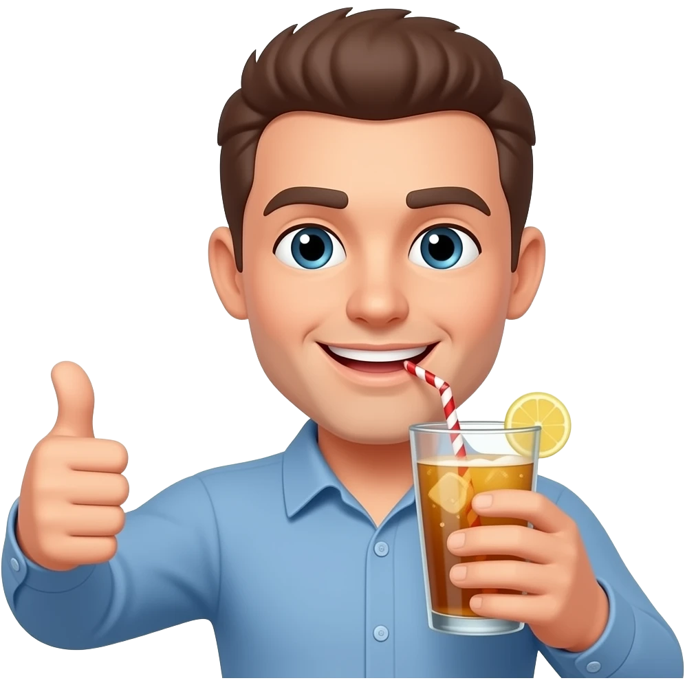 Thums up drink emoji