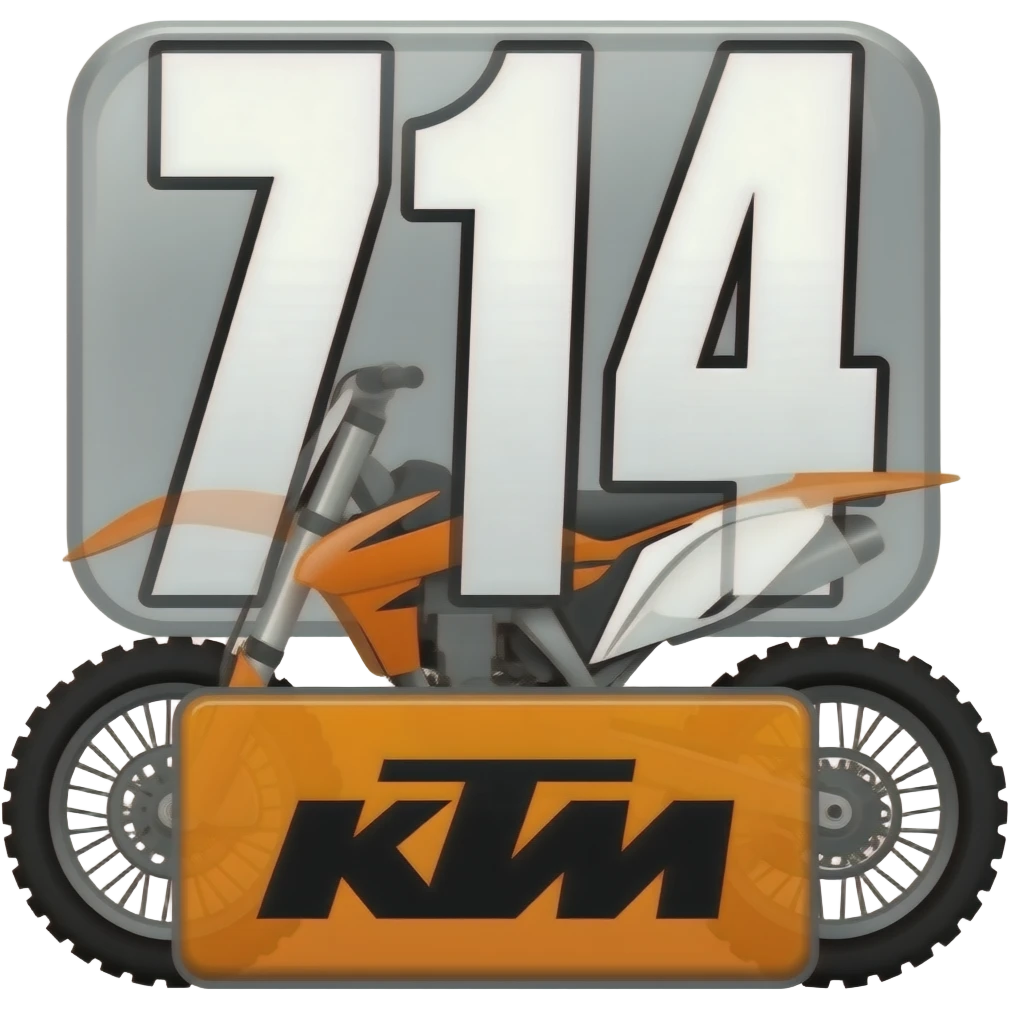 Motocross Startnummer 714 KTM emoji