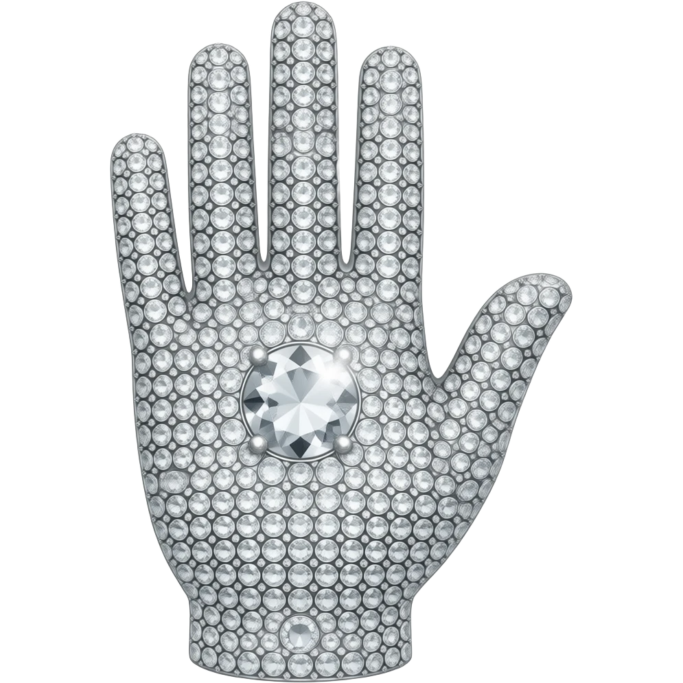 Swarovski diamond glove sparkly emoji