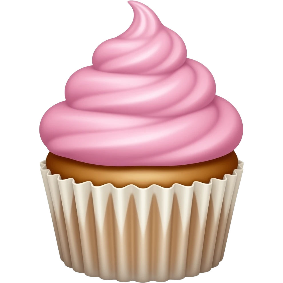 Cupcake with pink icing emoji