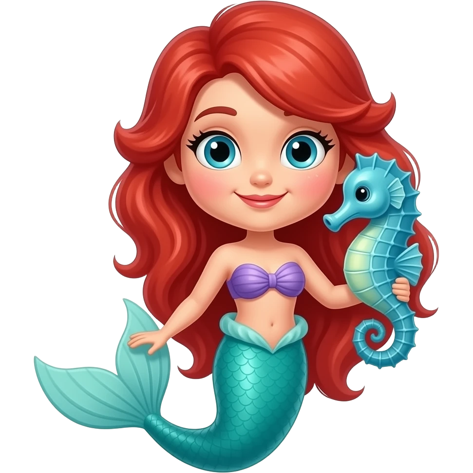 Mermaid holding seahorse emoji