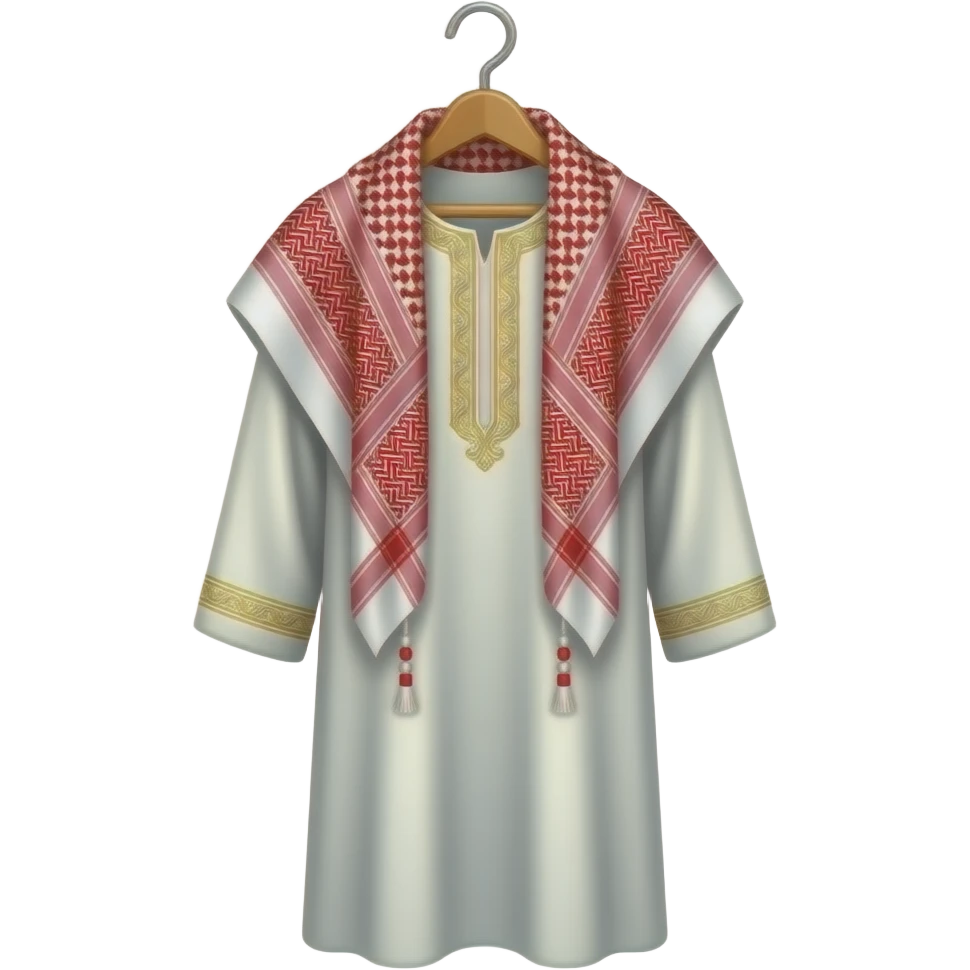 long arab dishdasha in hanger emoji