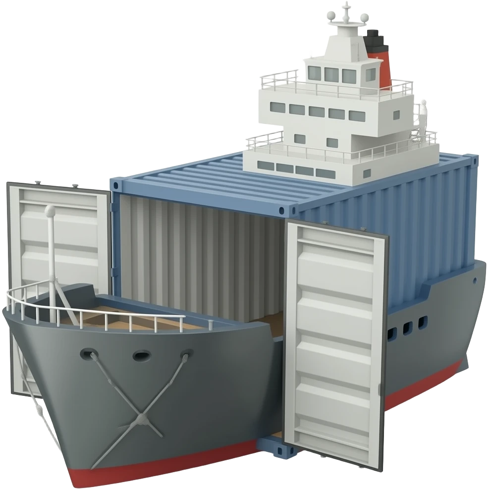 open container cargo shipping emoji