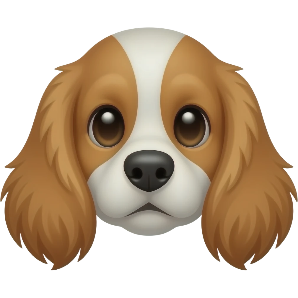 White and ginger cocker spaniel face emoji