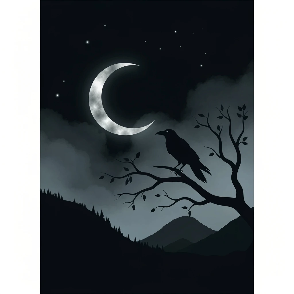 goth banner, no text, no background, minimal, expressive, variation 4 emoji