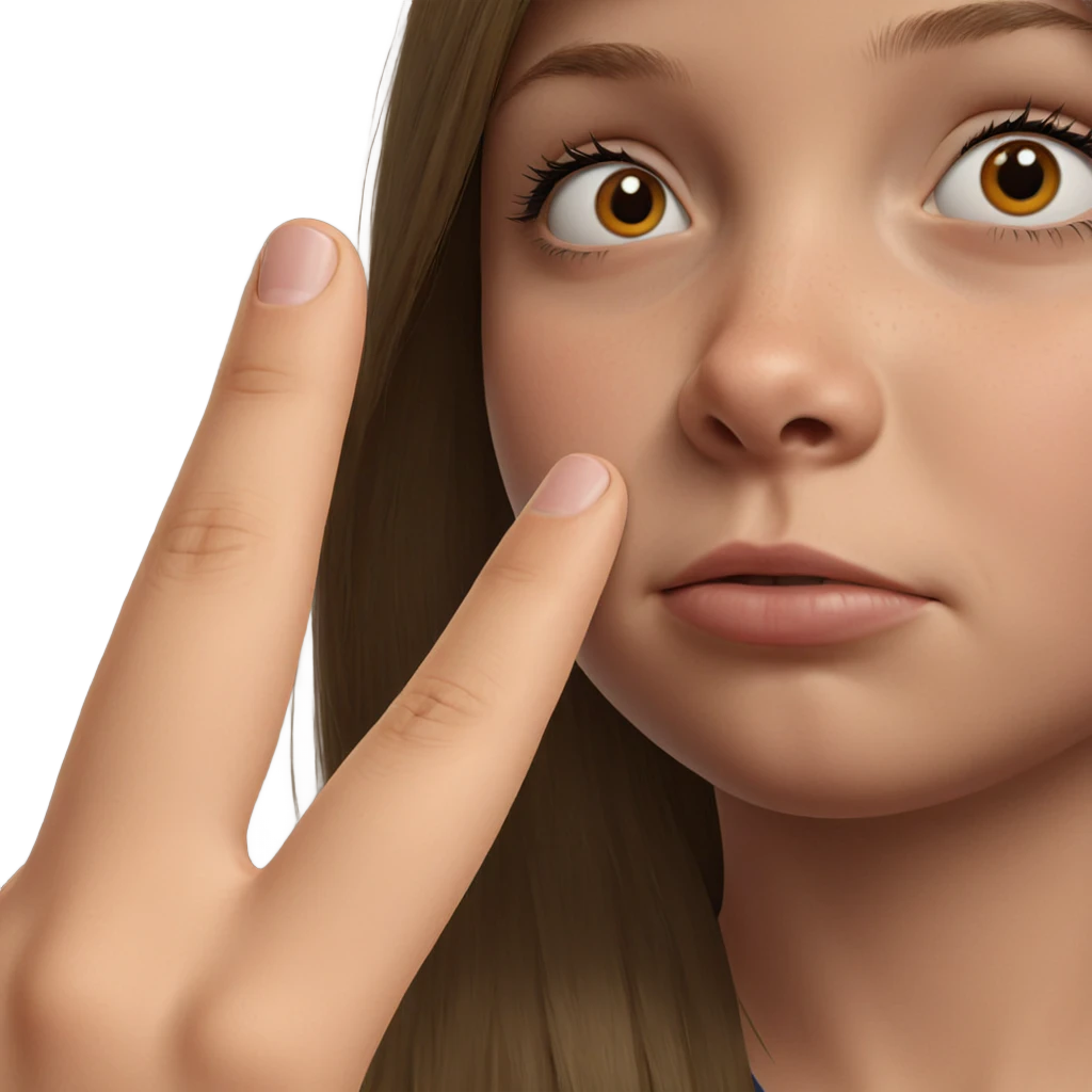 realistic portrait of girl emoji