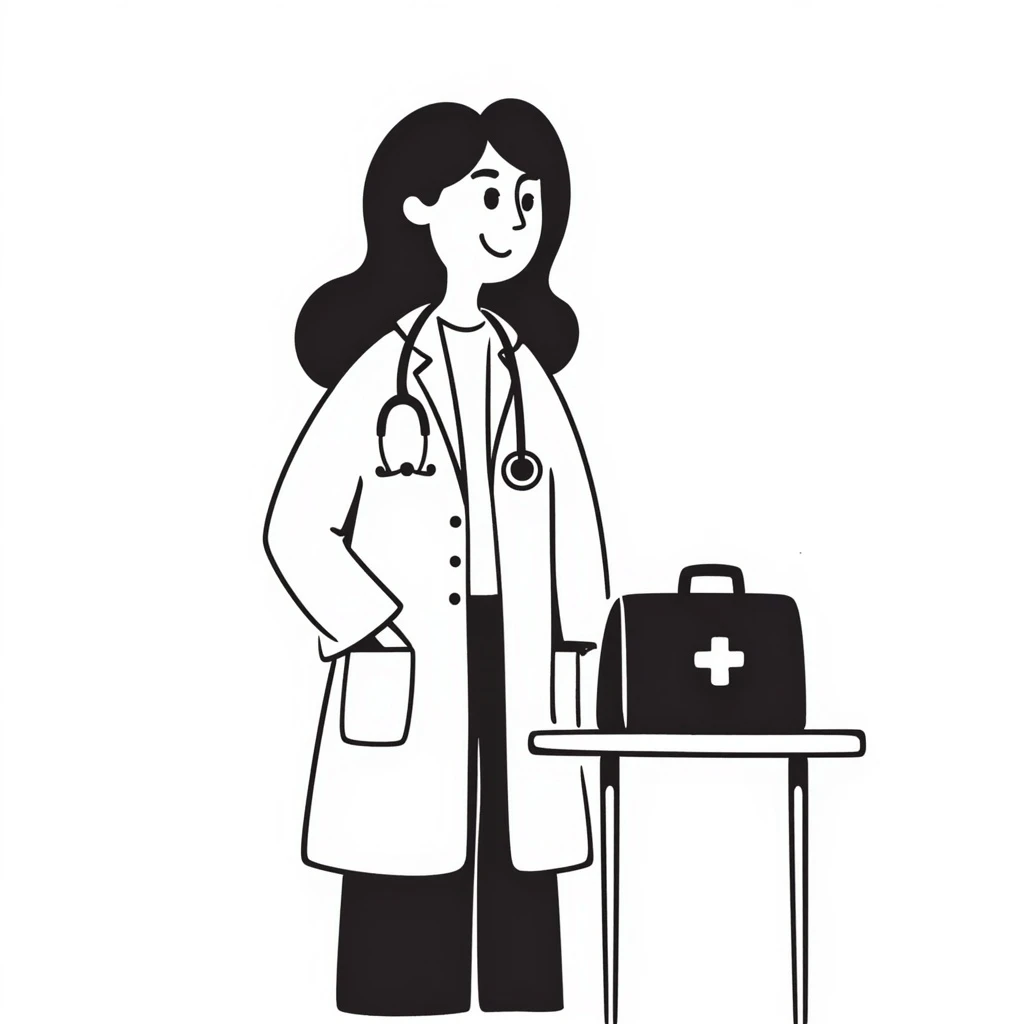 A beautiful woman doctor emoji