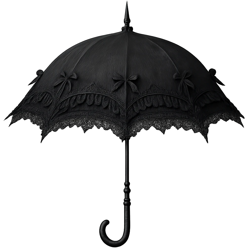 emo black umbrella emoji