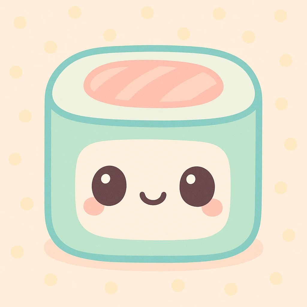 kawaii style sushi roll emoji
