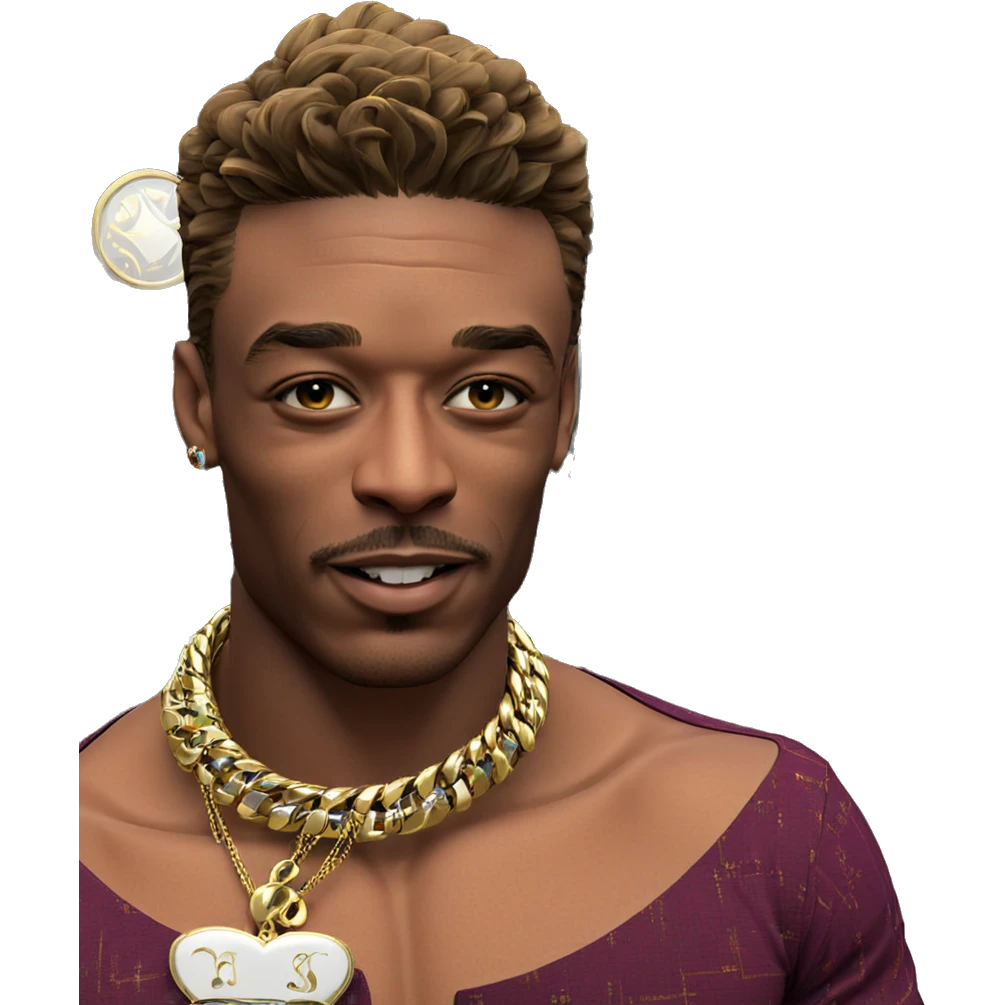 handsome male with jewelry emoji