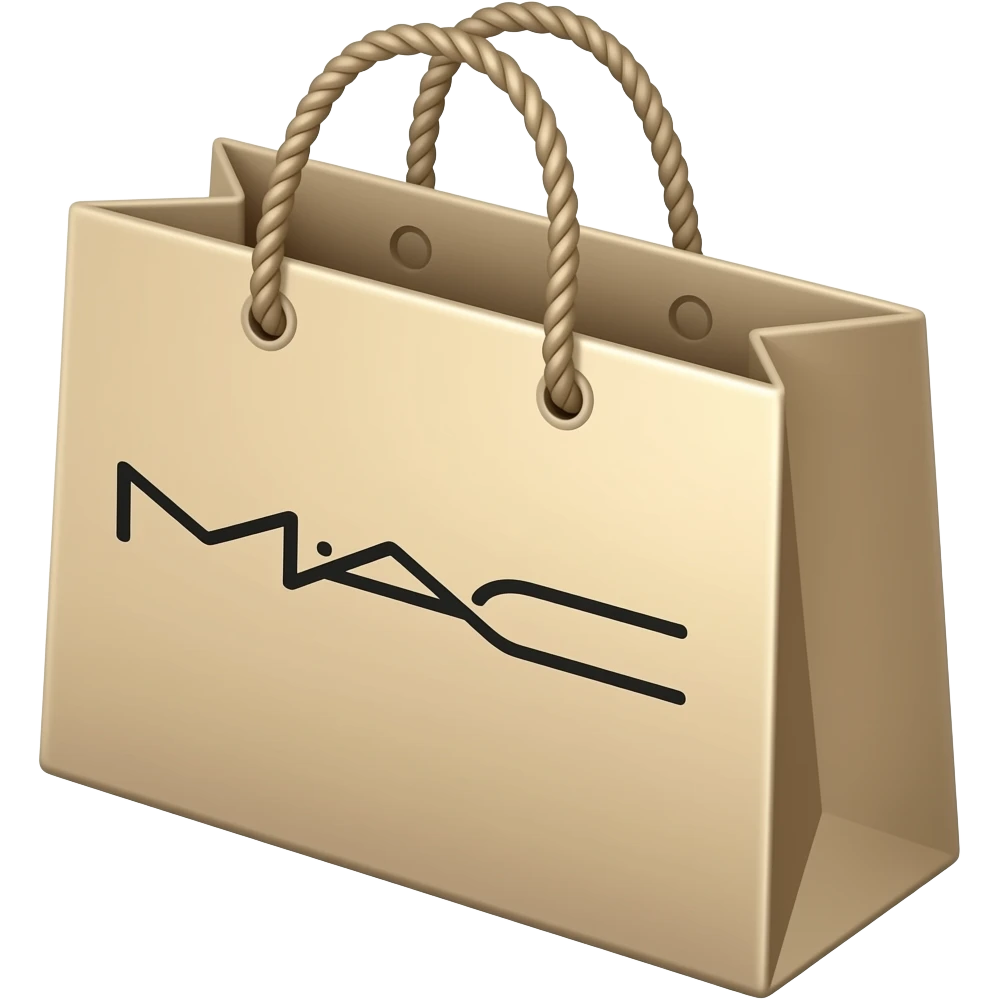 Mac cosmetics shopping bag emoji