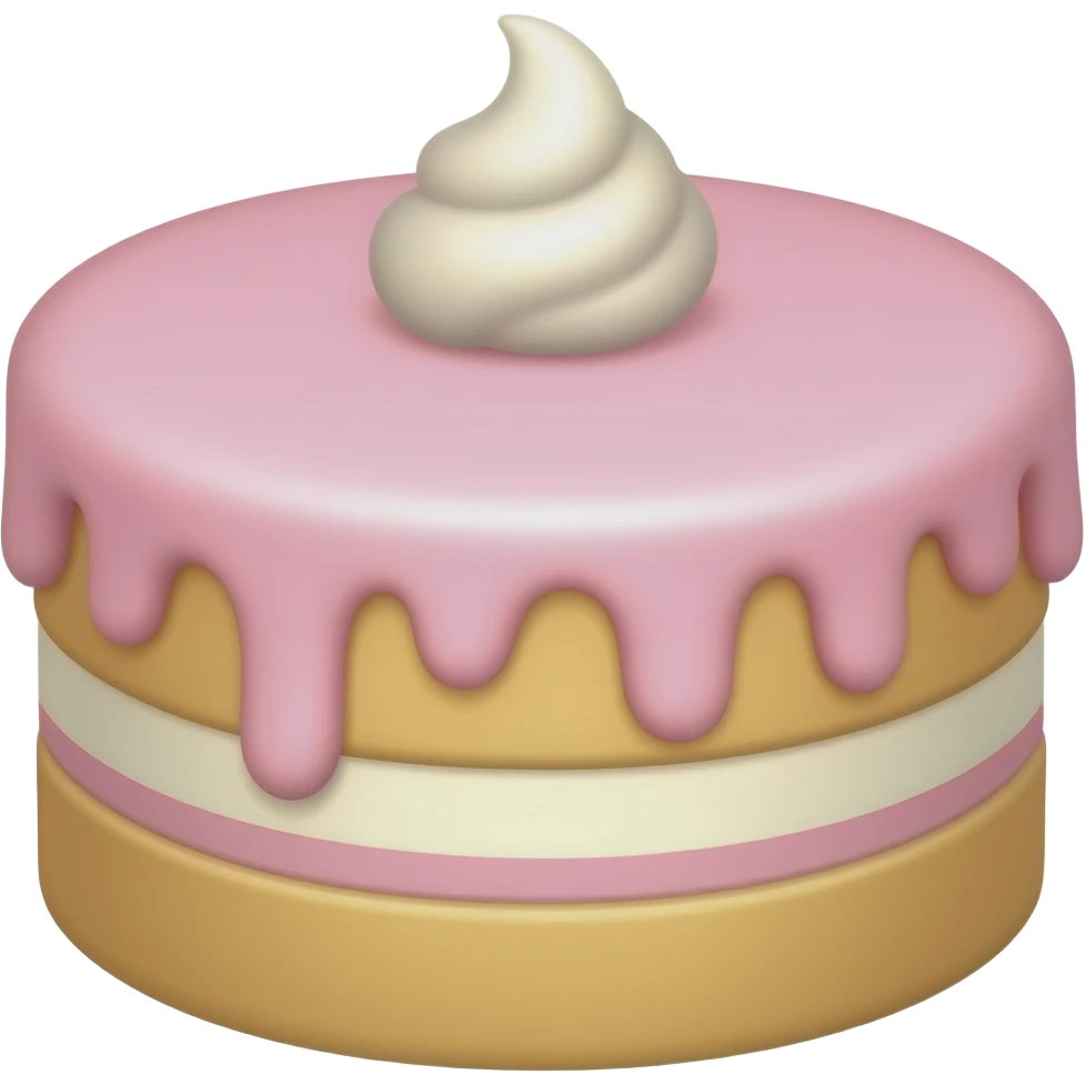 cake with pink frosting emoji