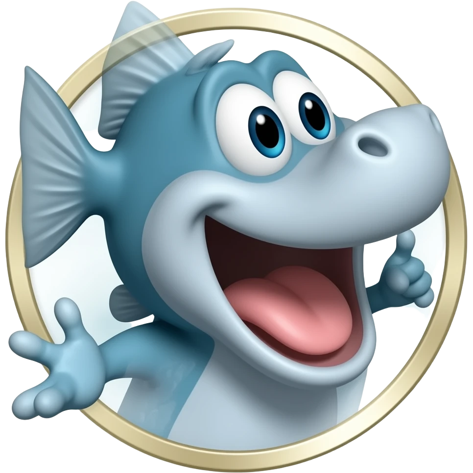 Gemmy bigmouth Billy Bass on a plaque emoji