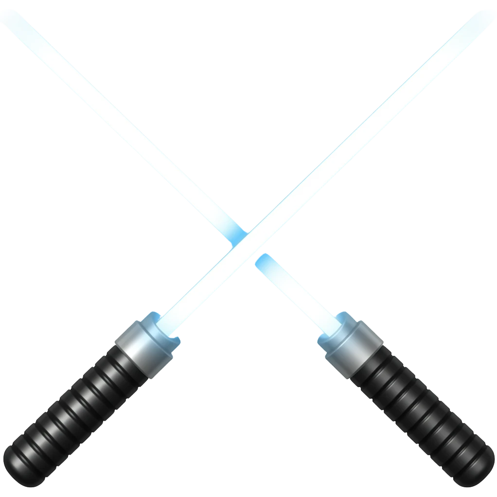 Blue lightsaber emoji