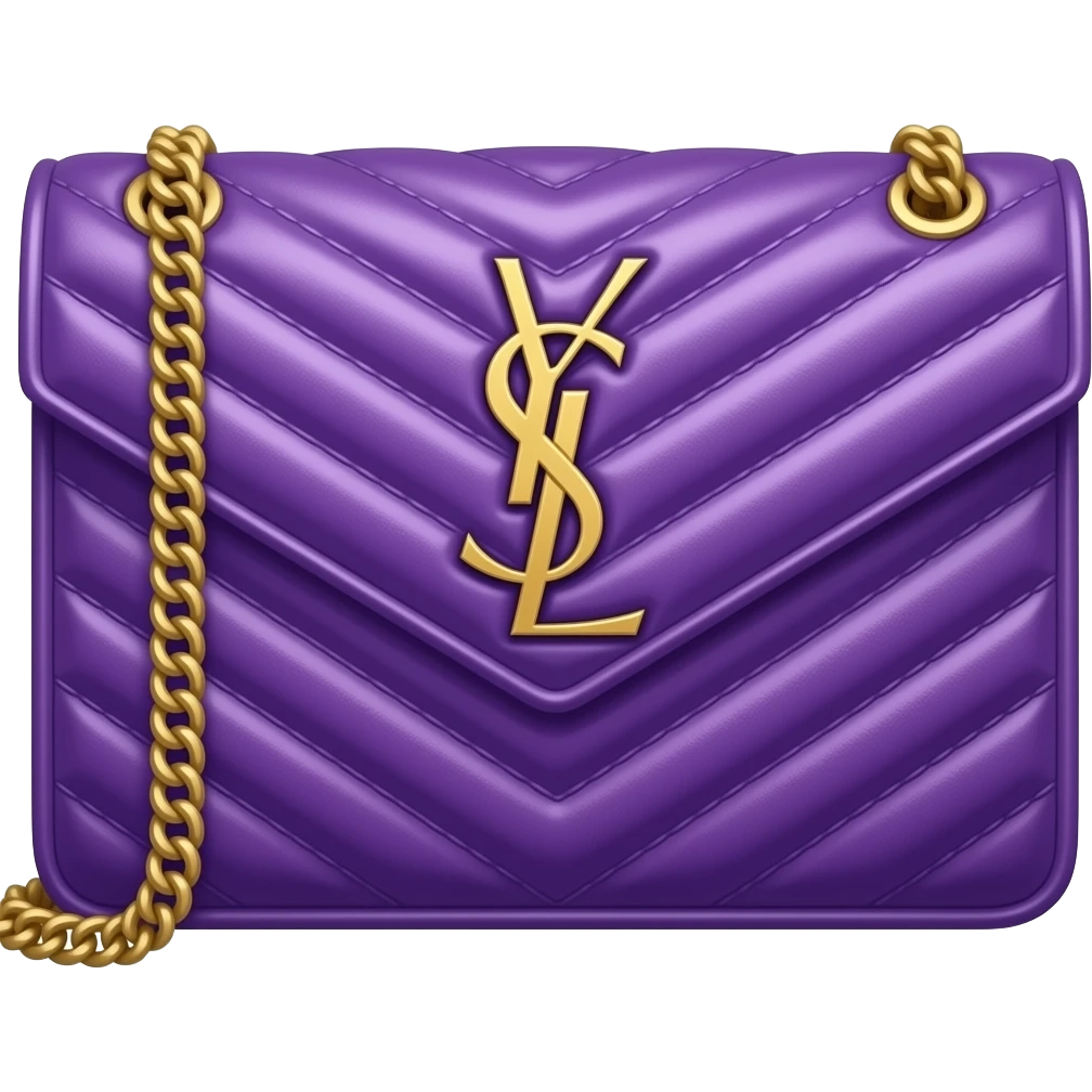 Ysl purple purse emoji
