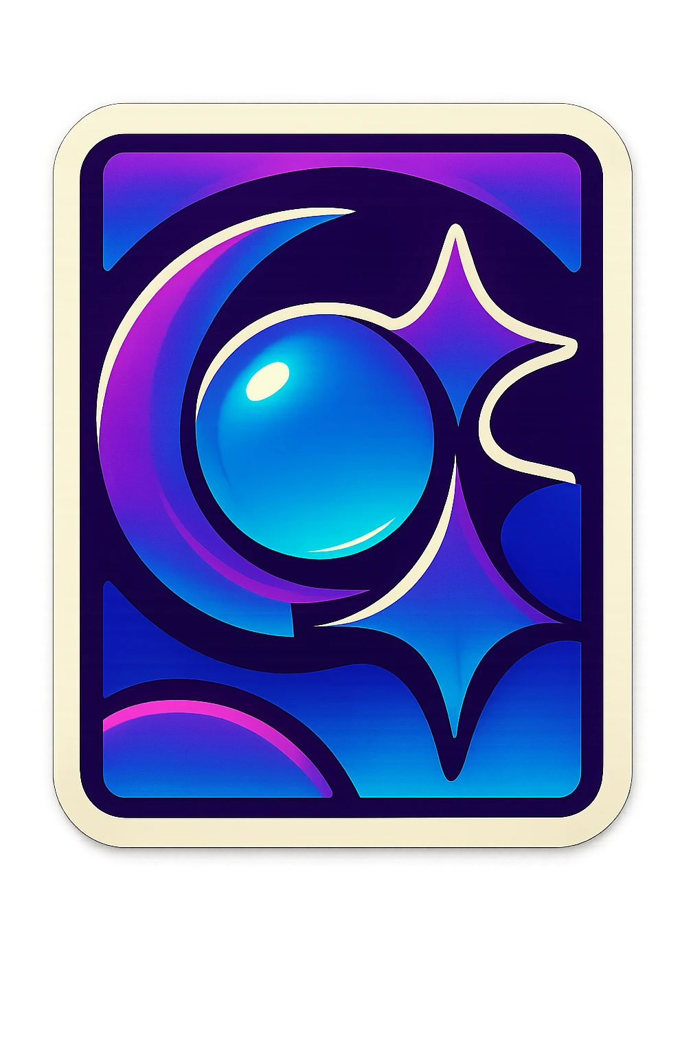 render a playing card back design for PCU emoji