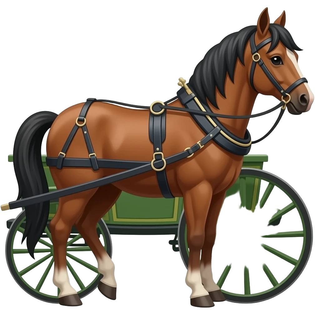carreta tirada a caballo emoji
