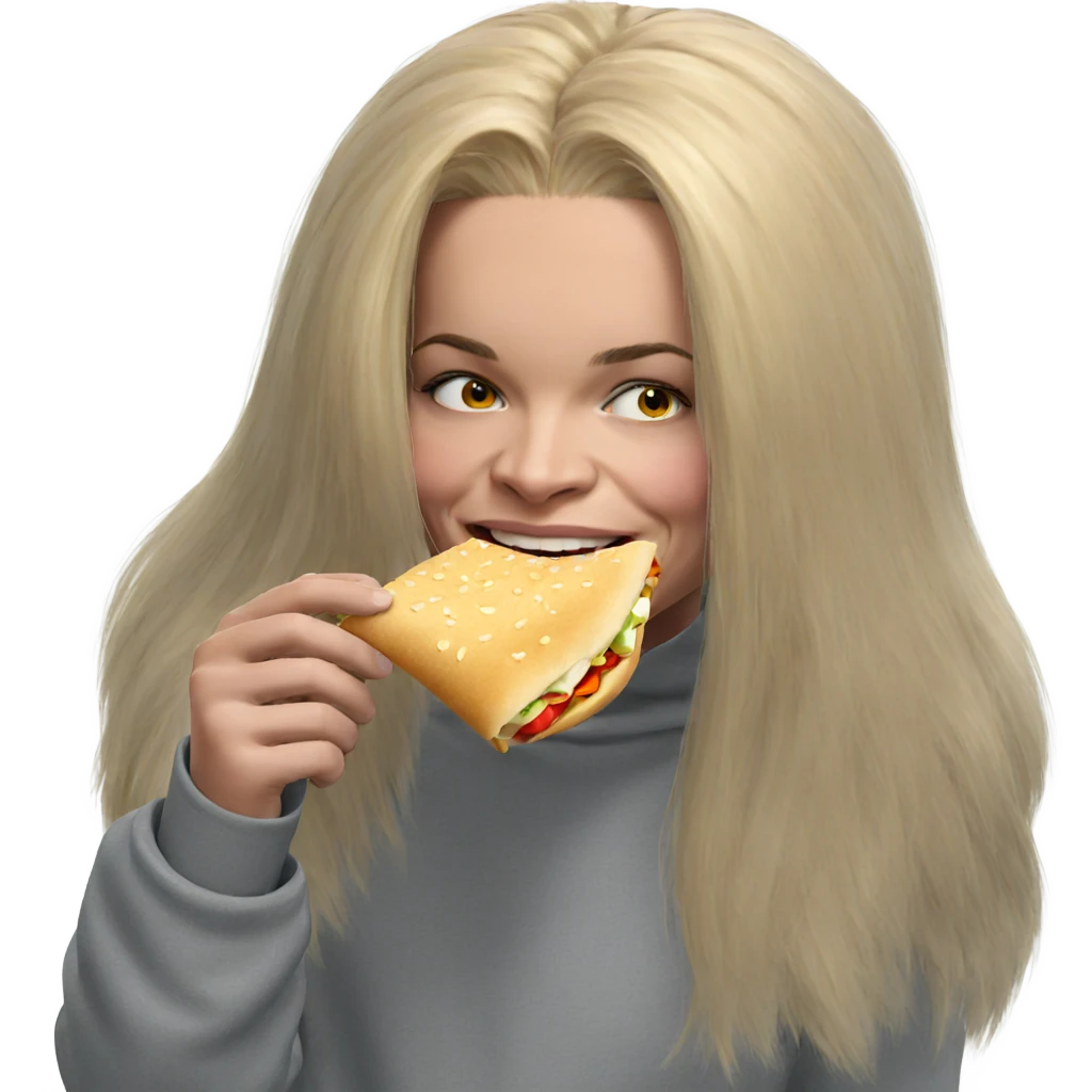 blonde boy enjoying food solo emoji