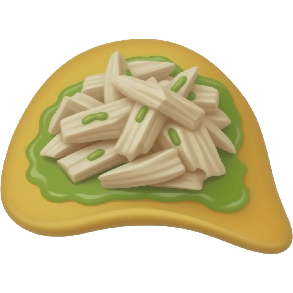 Tostaditas con pollo deshebrado en salsa verde emoji