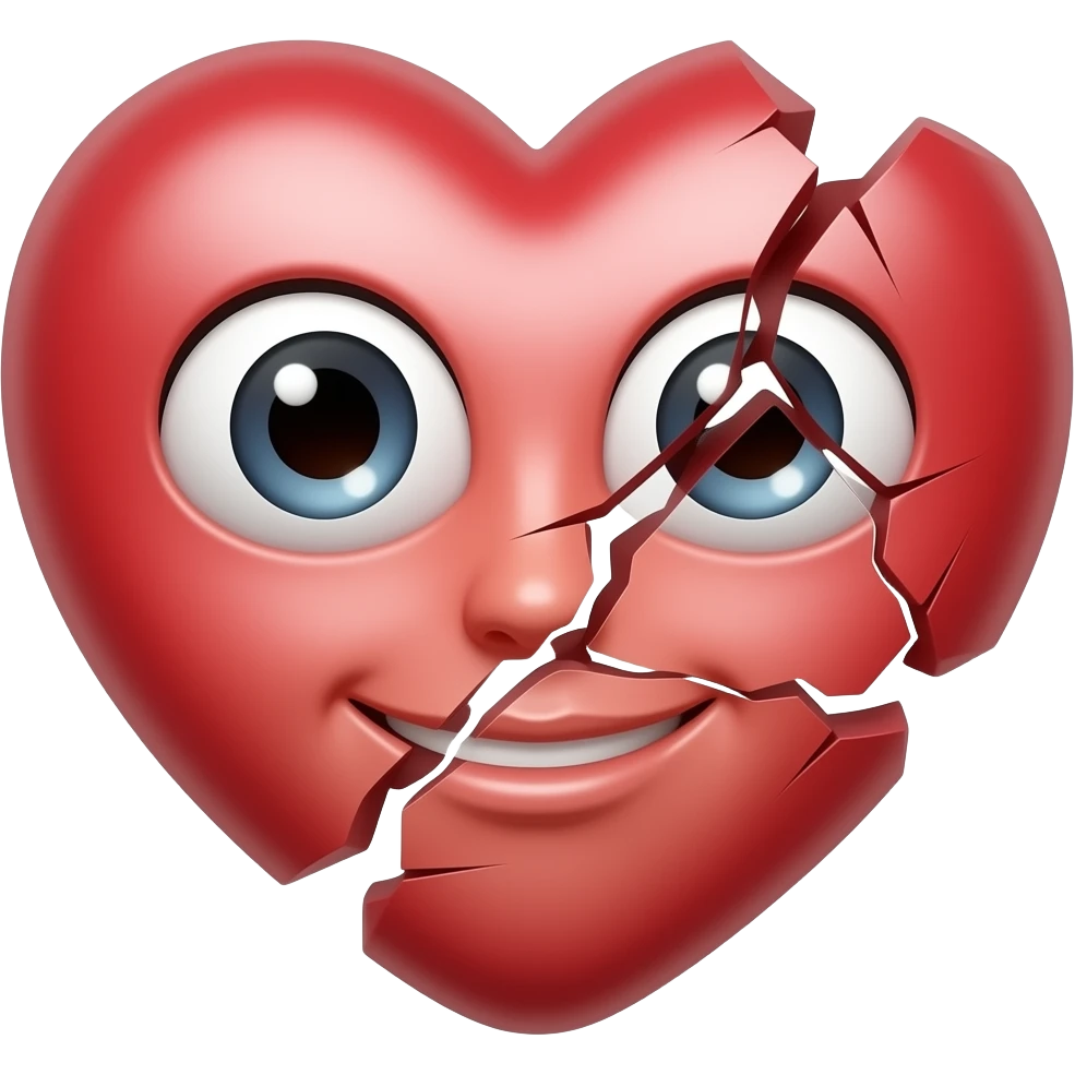 Heart touching an break emoji emoji