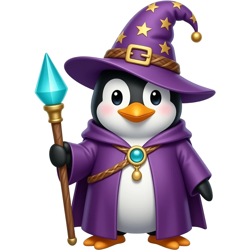 Penguin Wizard emoji