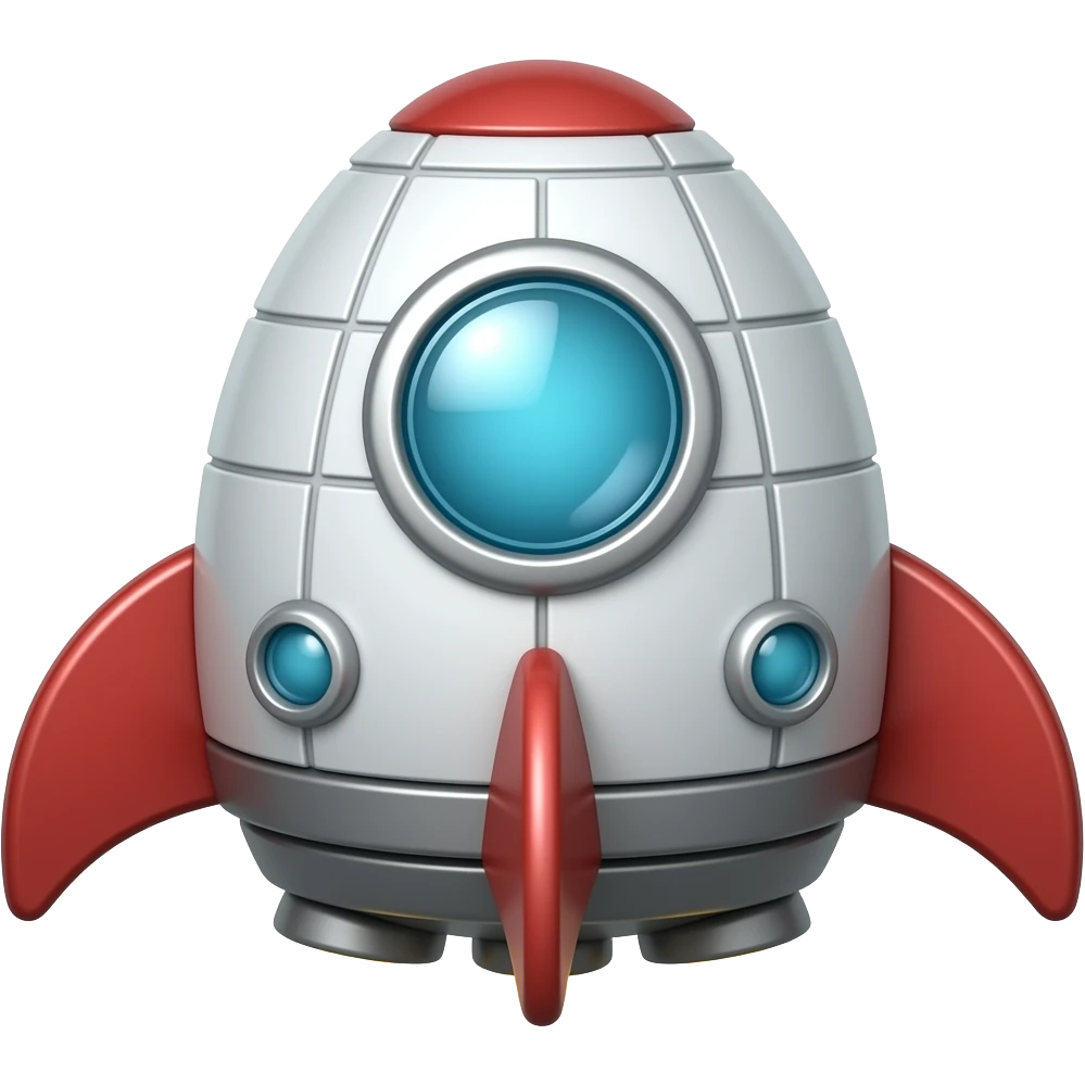 Spaceship themed egg emoji