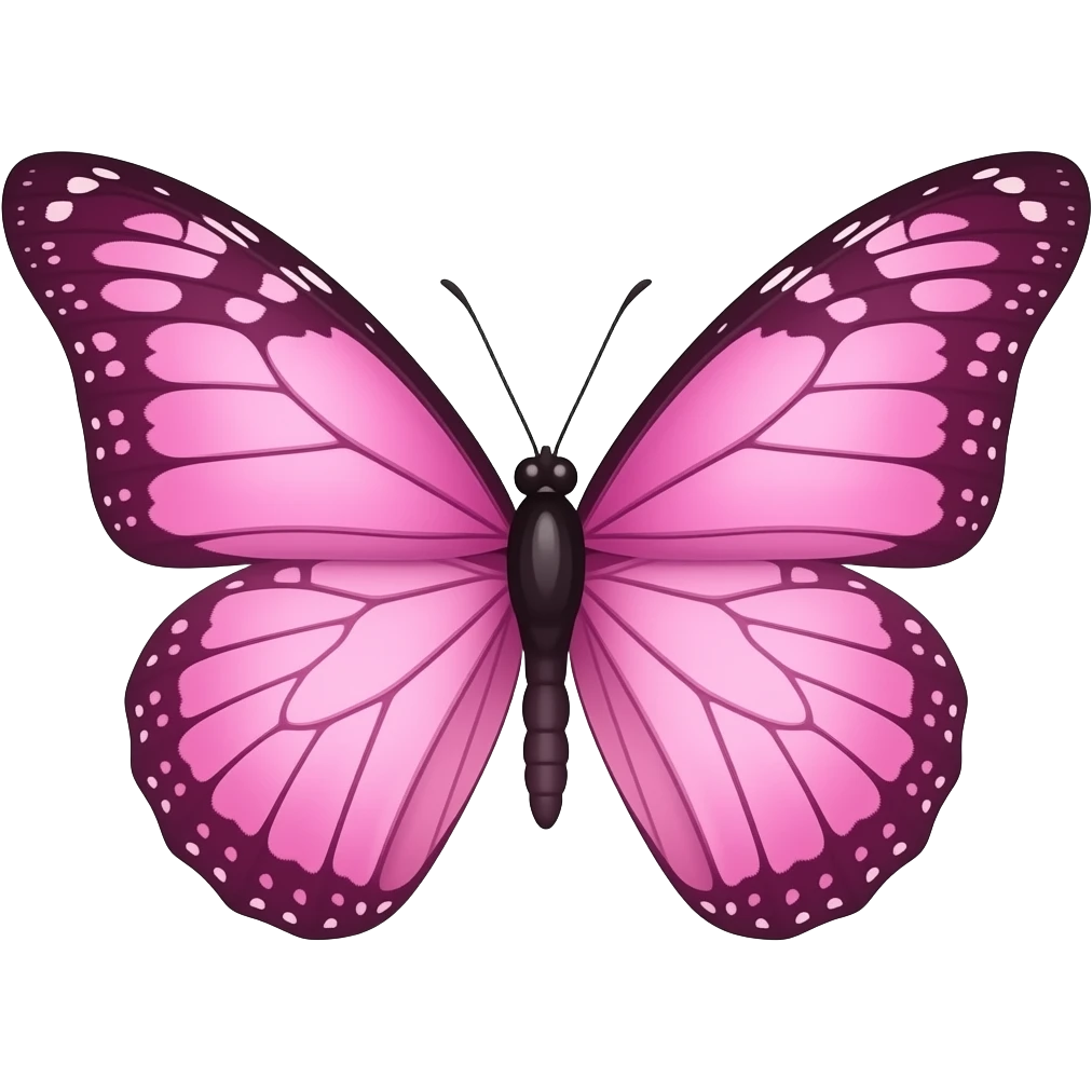 Borboleta rosa emoji