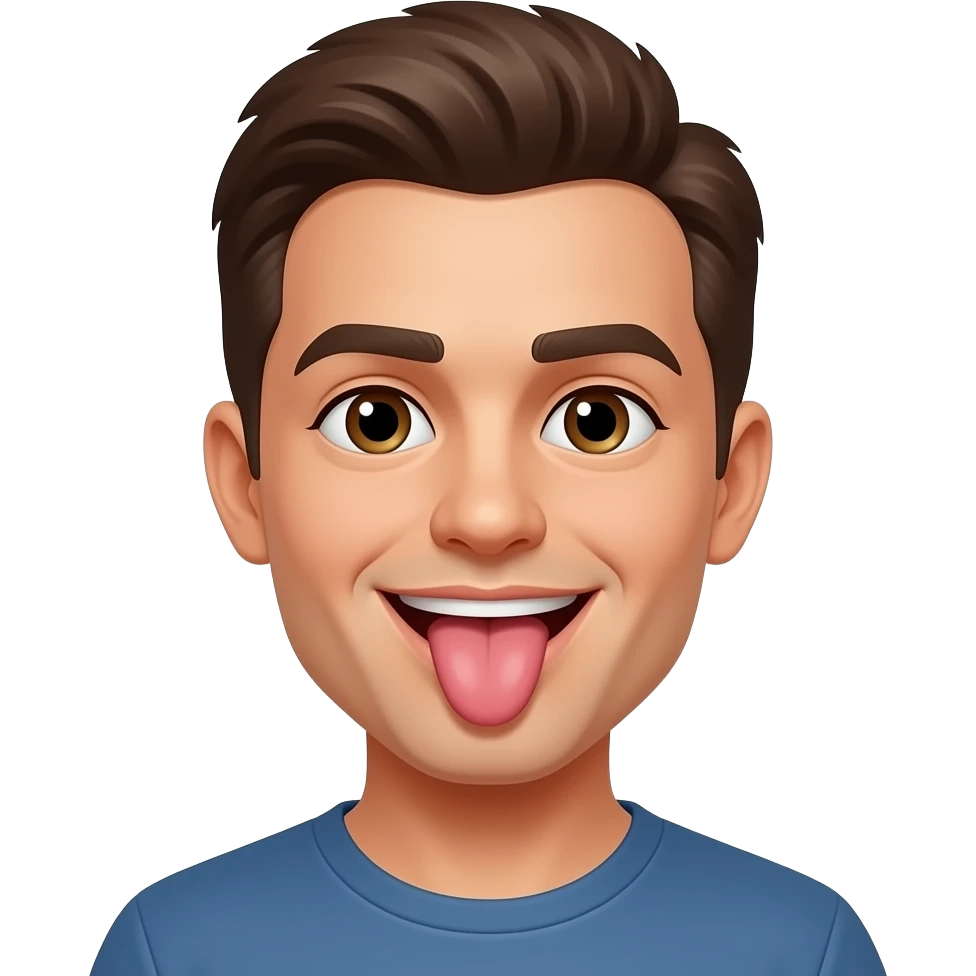 teasing emoji with tongue outside emoji
