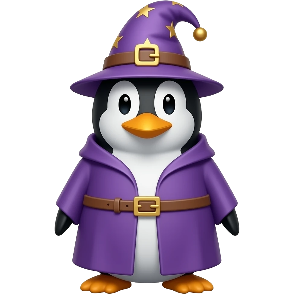Penguin Wizard emoji