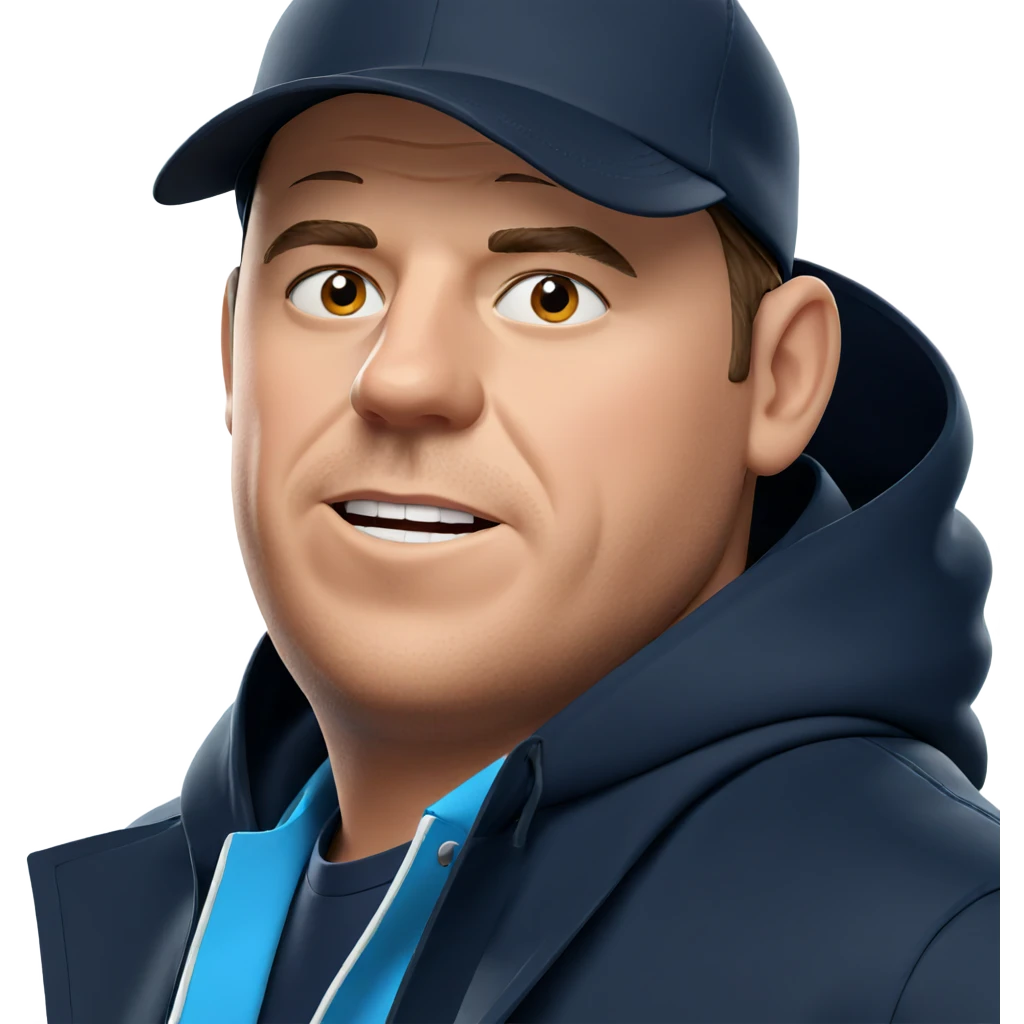boy in hat on white emoji