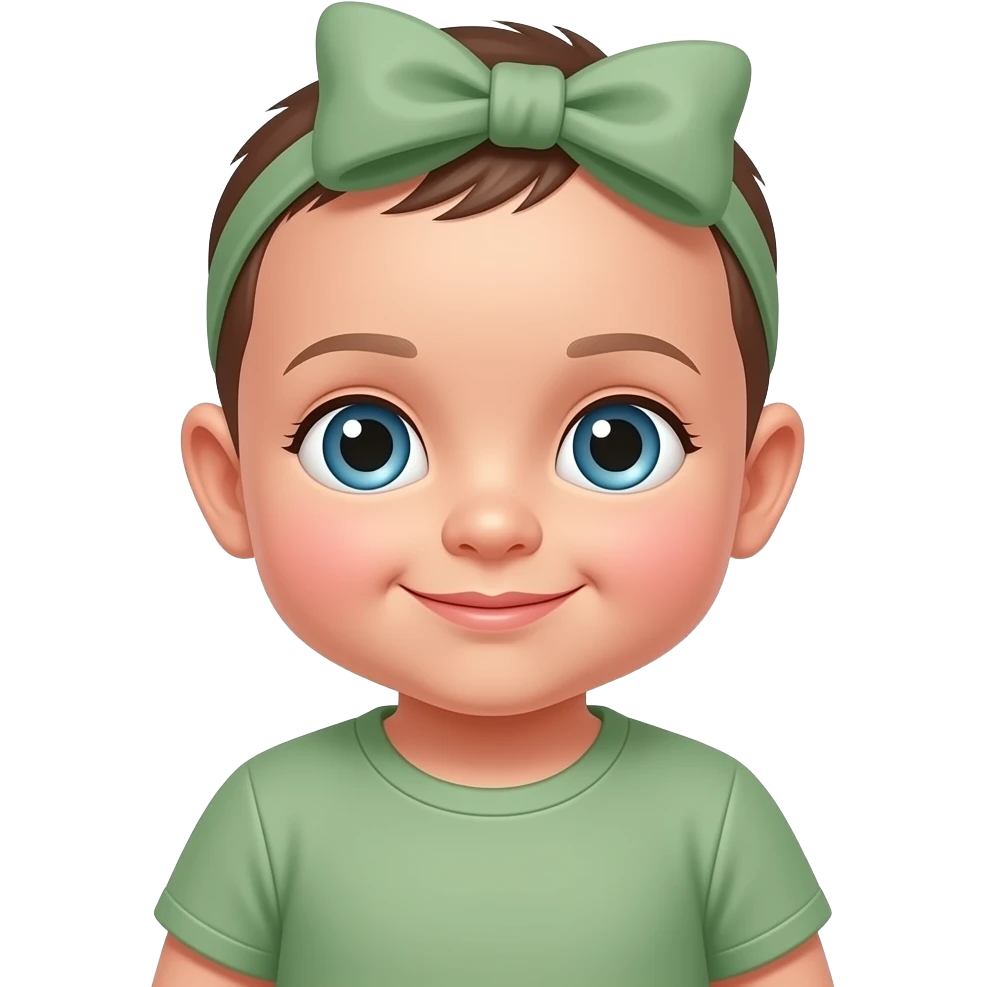 Newborn Baby sage green clothes emoji