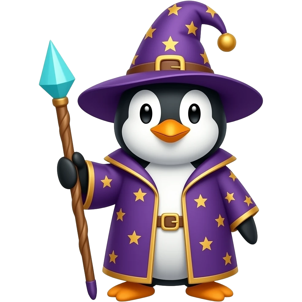Penguin Wizard emoji