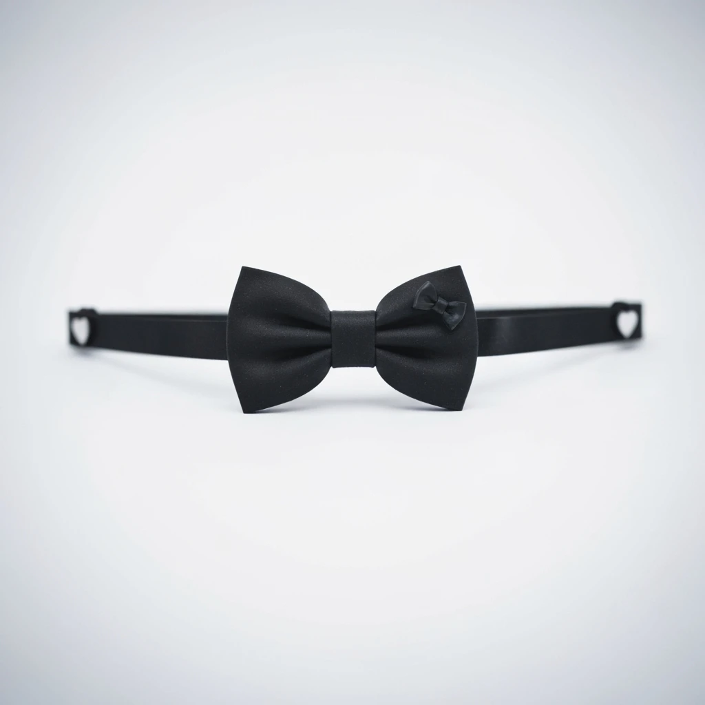 goth bowtie, cute, expressive, minimal emoji