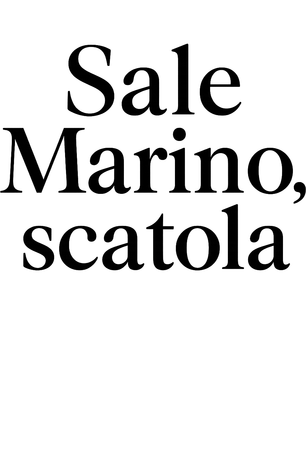 Sale marino, scatola in italiano emoji