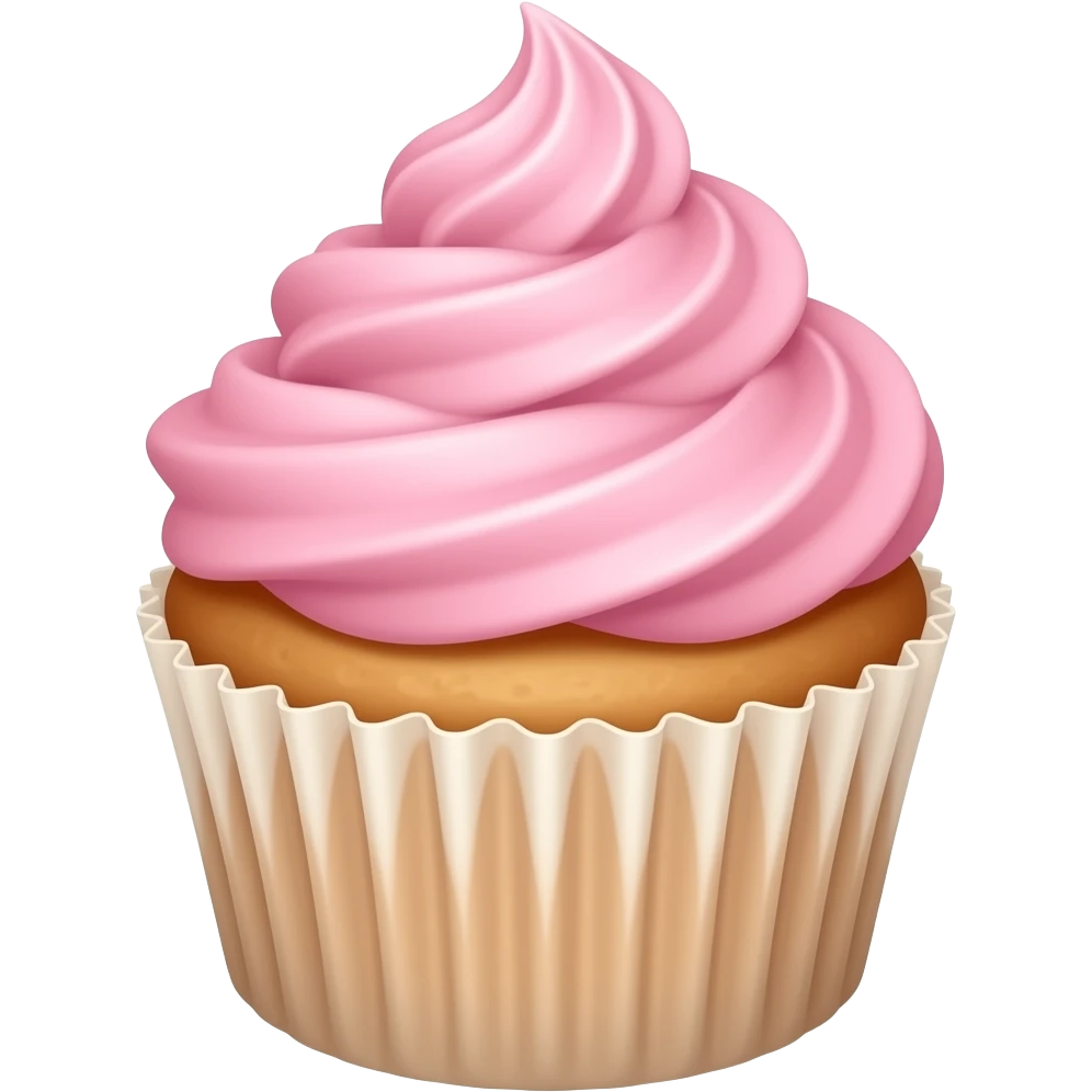 Cupcake with pink icing emoji