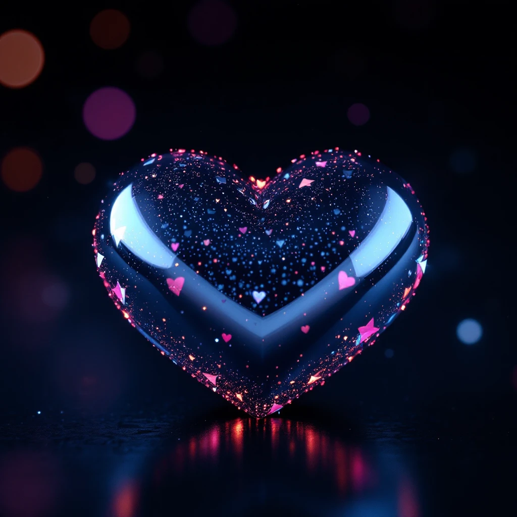 cute and shiny object with a heart accent emoji