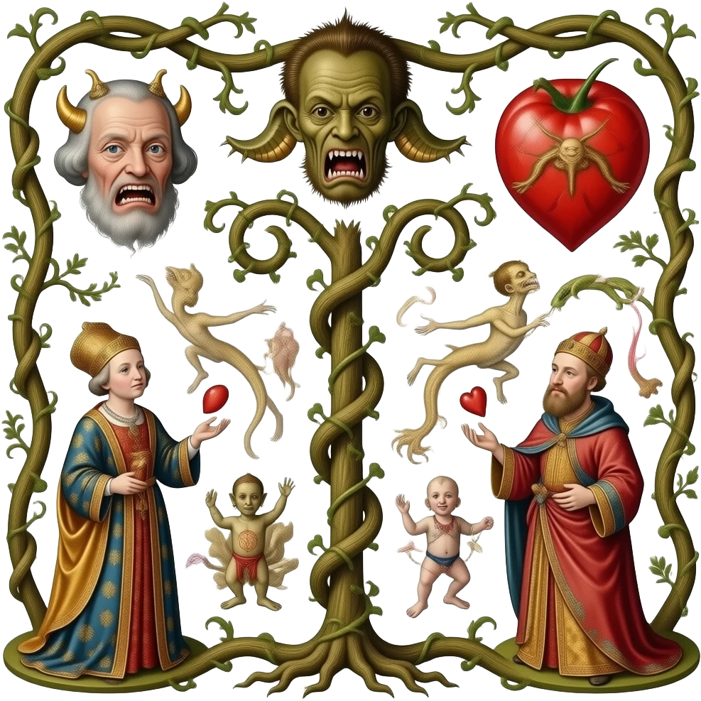 Hieronymus Bosch Allegory of medieval erotic emoji